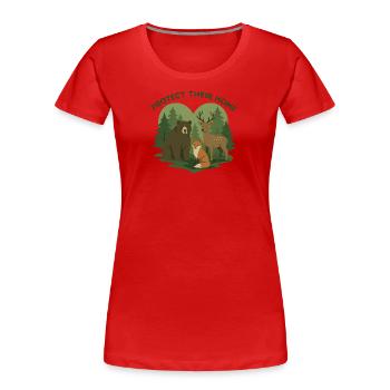 Protect Their Home - Women's Premium Organic T-Shirt - red - Front - Mia (176cm)