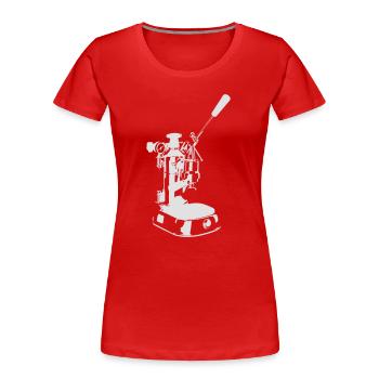 Maschine solo - White - Frauen Premium Bio T-Shirt - Rot - Vorne - Mia (176cm)
