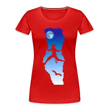 Nachtklettern - Frauen Premium Bio T-Shirt - Rot - Vorne - Mia (176cm)