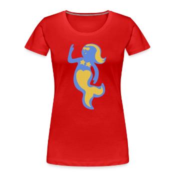 Divine Spirit of the Sea - Women's Premium Organic T-Shirt - red - Front - Mia (176cm)