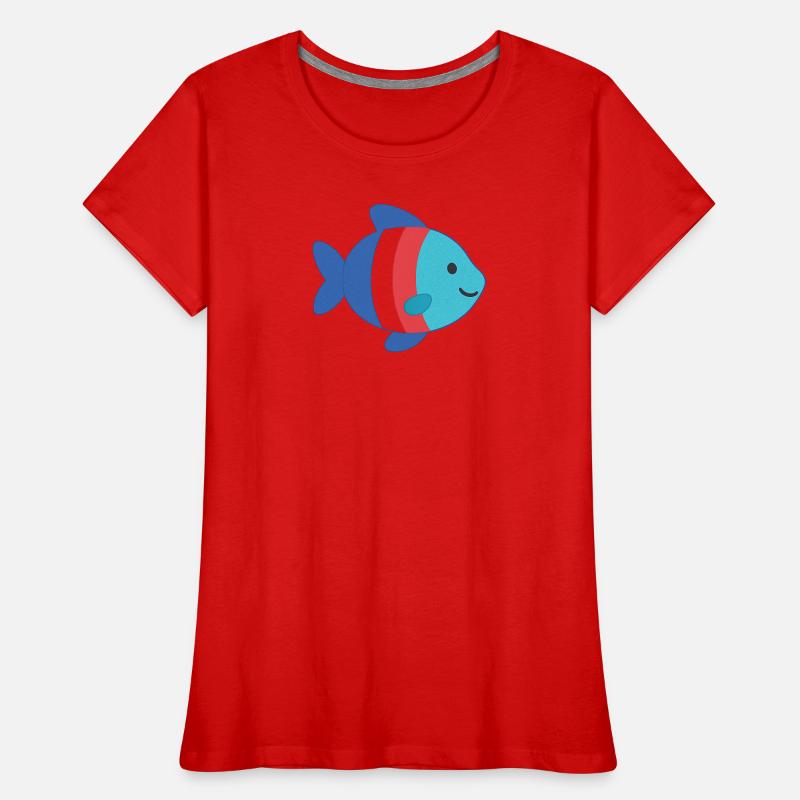 Fisch gestreift Frauen Premium Bio T-Shirt