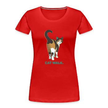 Défilée. - T-shirt bio Premium Femme - rouge - Devant - Mia (176cm)