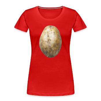 Pomme de terre - T-shirt bio Premium Femme - rouge - Devant - Mia (176cm)