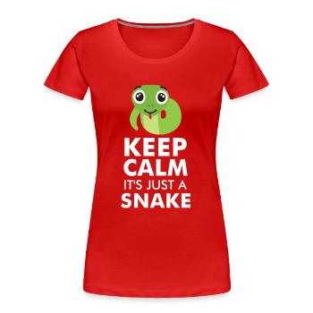 SNAKES: It's Just A Snake - Frauen Premium Bio T-Shirt - Rot - Vorne - Mia (176cm)