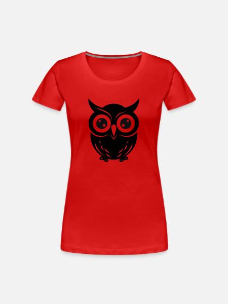 Hibou - T-shirt bio Premium Femme - rouge
