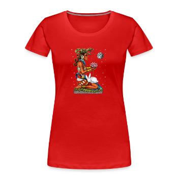 Maya-Göttin Ixchel - Frauen Premium Bio T-Shirt - Rot - Vorne - Mia (176cm)