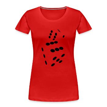 dices_dots_1clr - Women's Premium Organic T-Shirt - red - Front - Mia (176cm)