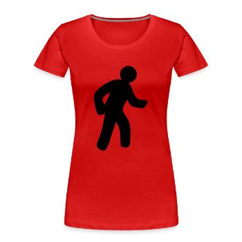 man - Women's Premium Organic T-Shirt - red - Front - Mia (176cm)