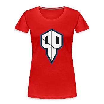 Pureness.one ESPORT LOGO - Frauen Premium Bio T-Shirt - Rot - Vorne - Mia (176cm)