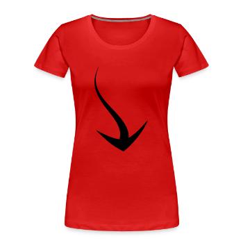 arrow - Frauen Premium Bio T-Shirt - Rot - Vorne - Mia (176cm)