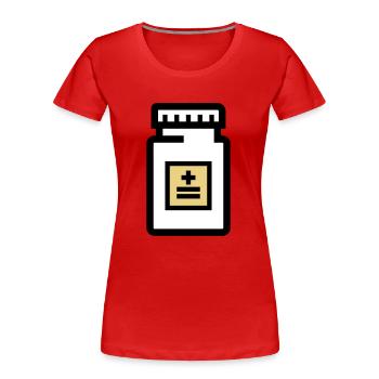Tablettendose für Pillen und Medikamente - Frauen Premium Bio T-Shirt - Rot - Vorne - Mia (176cm)