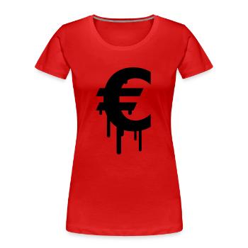 Euro - Frauen Premium Bio T-Shirt - Rot - Vorne - Mia (176cm)