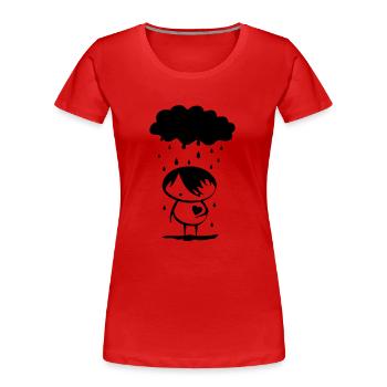 Emo - Frauen Premium Bio T-Shirt - Rot - Vorne - Mia (176cm)