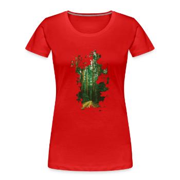 FOREST - Women's Premium Organic T-Shirt - red - Front - Mia (176cm)