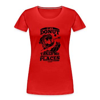 Donut - Frauen Premium Bio T-Shirt - Rot - Vorne - Mia (176cm)