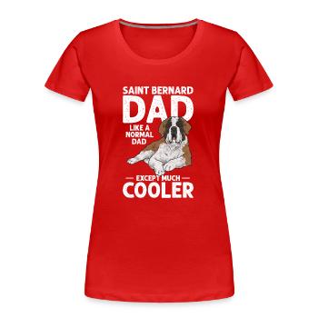 Bernhardiner St. Bernhardshund Hund - Frauen Premium Bio T-Shirt - Rot - Vorne - Mia (176cm)