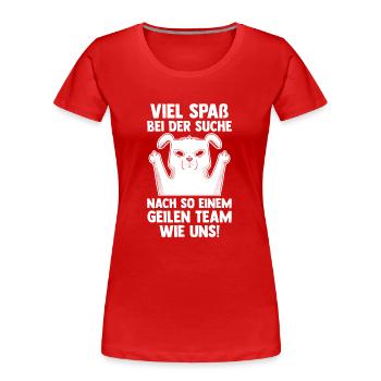 Jobwechsel Arbeit Büro Kollegen Abschiedsgeschenk - Frauen Premium Bio T-Shirt - Rot - Vorne - Mia (176cm)
