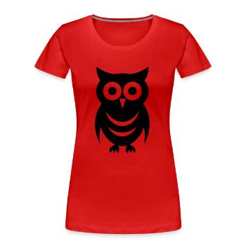 Steinkauz - Frauen Premium Bio T-Shirt - Rot - Vorne - Mia (176cm)
