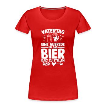Dad Beer Father Father's Day - Women's Premium Organic T-Shirt - red - Front - Mia (176cm)