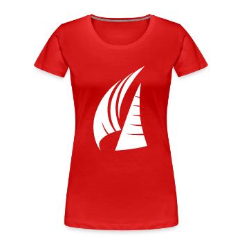 Zwei elegante Segel für coole Skipper und Kapitäne - Frauen Premium Bio T-Shirt - Rot - Vorne - Mia (176cm)