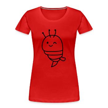 Crevette - T-shirt bio Premium Femme - rouge - Devant - Mia (176cm)