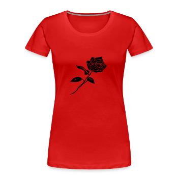 SCHWARZ rosa - Frauen Premium Bio T-Shirt - Rot - Vorne - Mia (176cm)