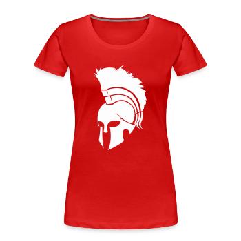 Sparta Helmet - Women's Premium Organic T-Shirt - red - Front - Mia (176cm)