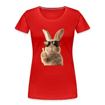 Süße Osterhase - Frauen Premium Bio T-Shirt - Rot - Vorne - Mia (176cm)