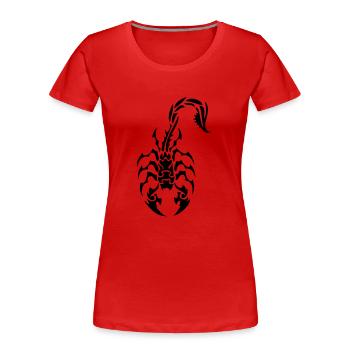 Tribal Scorpion - Women's Premium Organic T-Shirt - red - Front - Mia (176cm)