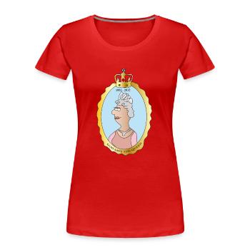 Queen Elizabeth II Great Britain England Queen - Women's Premium Organic T-Shirt - red - Front - Mia (176cm)