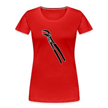 Rohrzange Schwedenzange 2 - Frauen Premium Bio T-Shirt - Rot - Vorne - Mia (176cm)