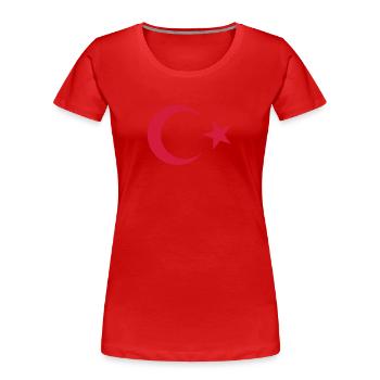 Islam - Frauen Premium Bio T-Shirt - Rot - Vorne - Mia (176cm)