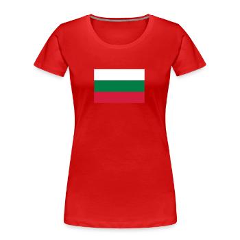 Bulgaria - Women's Premium Organic T-Shirt - red - Front - Mia (176cm)