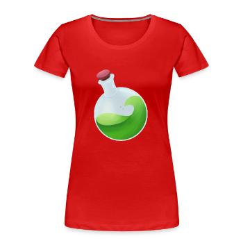 Grüner Zaubertrank - Frauen Premium Bio T-Shirt - Rot - Vorne - Mia (176cm)