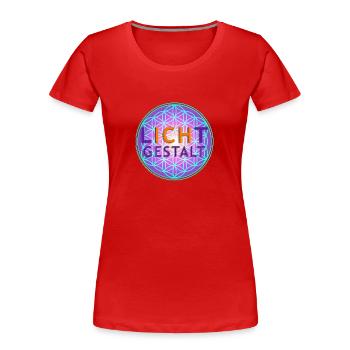 Flower of Life | flower of life | LIGHT FORM - Women's Premium Organic T-Shirt - red - Front - Mia (176cm)