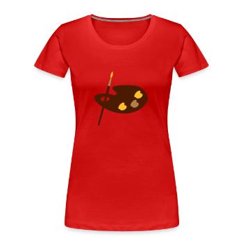 Paint brush - Women's Premium Organic T-Shirt - red - Front - Mia (176cm)
