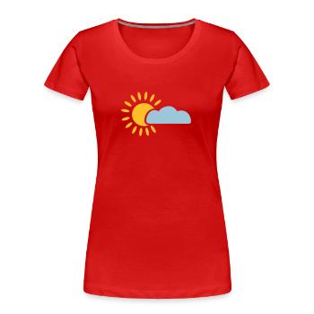 Sonne - Frauen Premium Bio T-Shirt - Rot - Vorne - Mia (176cm)