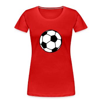 football / ball 2c - Women's Premium Organic T-Shirt - red - Front - Mia (176cm)