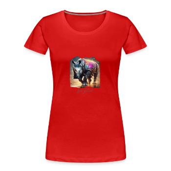 Love glitter - Frauen Premium Bio T-Shirt - Rot - Vorne - Mia (176cm)