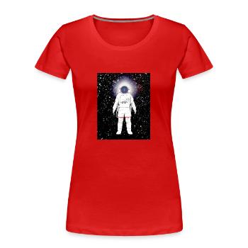 Astronaute de l’homme de l’espace - T-shirt bio Premium Femme - rouge - Devant - Mia (176cm)