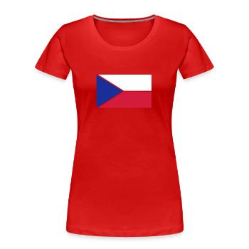 tschechien_50 - Frauen Premium Bio T-Shirt - Rot - Vorne - Mia (176cm)