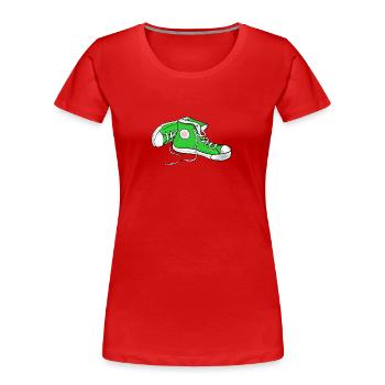 Chucks grün - Frauen Premium Bio T-Shirt - Rot - Vorne - Mia (176cm)