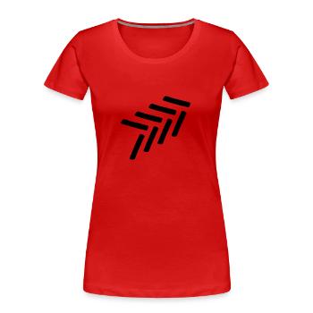 Reifen - Frauen Premium Bio T-Shirt - Rot - Vorne - Mia (176cm)