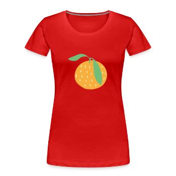 orange - T-shirt bio Premium Femme - rouge - Devant - Mia (176cm)