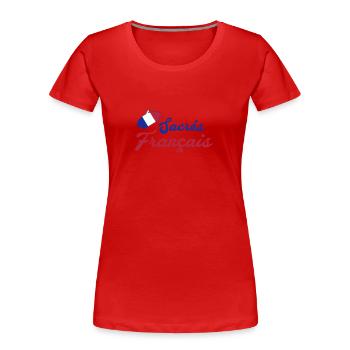 France Français Française French Frankreich - Frauen Premium Bio T-Shirt - Rot - Vorne - Mia (176cm)
