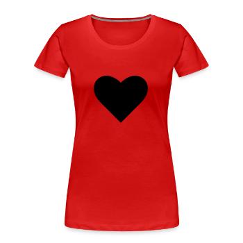 Black Heart - Frauen Premium Bio T-Shirt - Rot - Vorne - Mia (176cm)