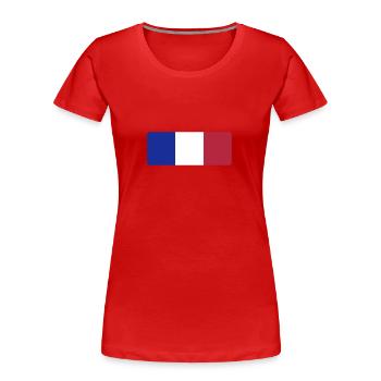 France Français Française French Frankreich - Frauen Premium Bio T-Shirt - Rot - Vorne - Mia (176cm)