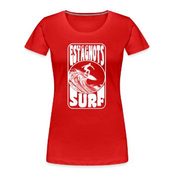 The estagnots - Women's Premium Organic T-Shirt - red - Front - Mia (176cm)