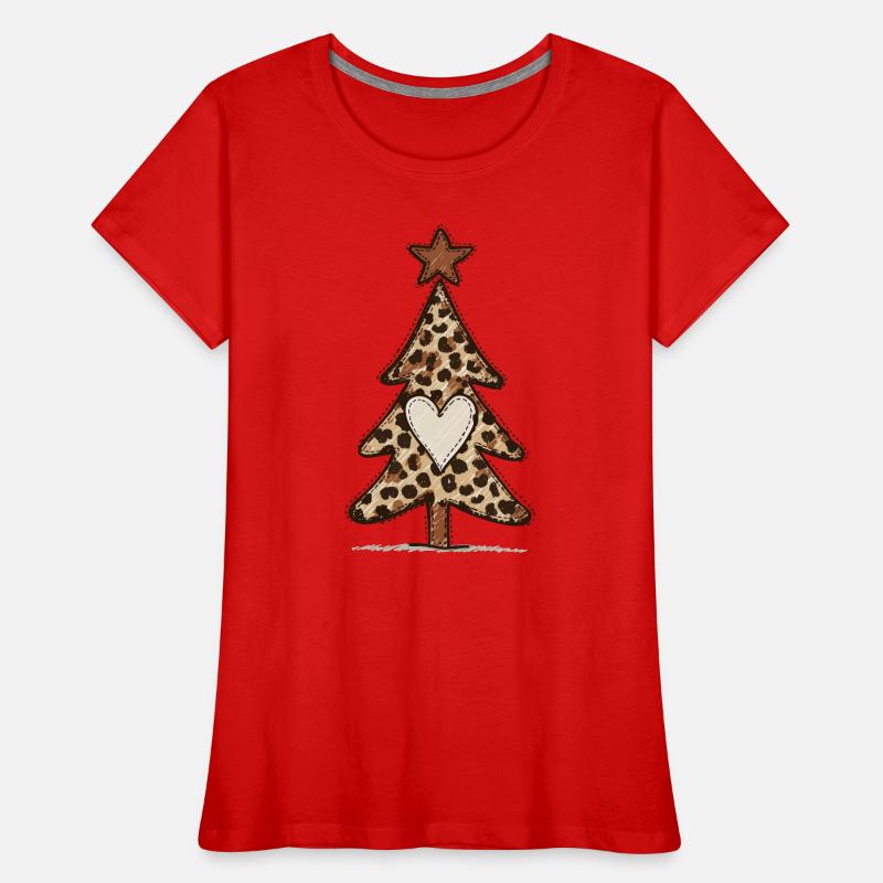 Leoprint Christmas Tree - Leo Pattern Women's Premium Organic T-Shirt