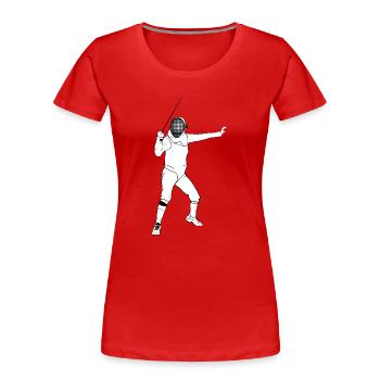 Fencing - Fechten - Fechter - Fechtkampf - Women's Premium Organic T-Shirt - red - Front - Mia (176cm)